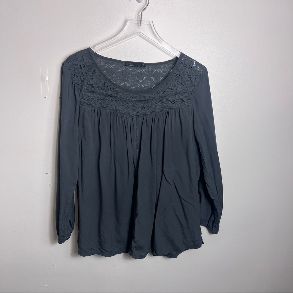 Prana Cotton lace top shirt size xl 1664
